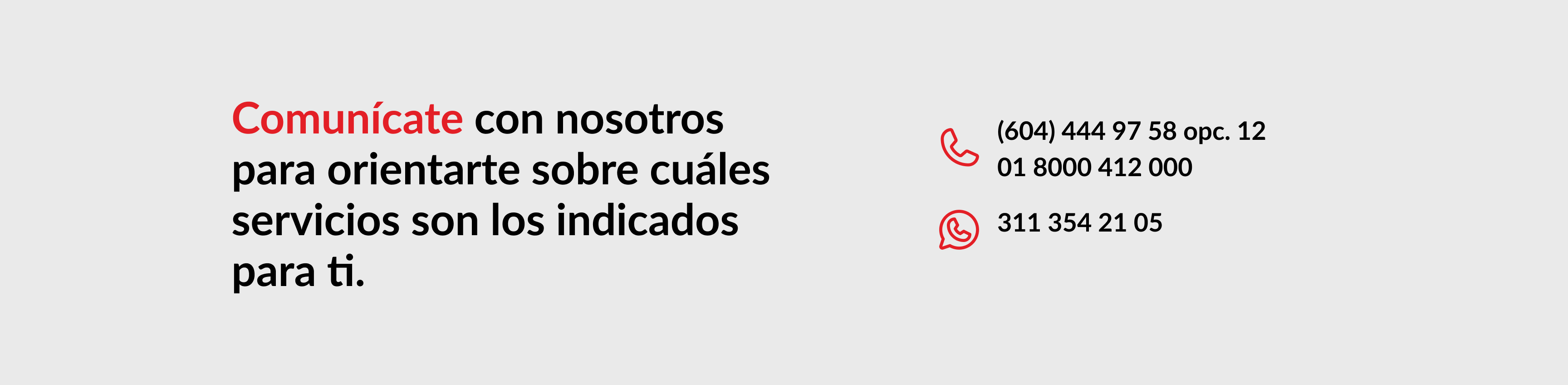 Contacto Servicio al Cliente Aburrá Norte
